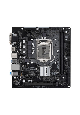 Материнська плата ASRock H470M-HDV (1200/H470, 2*DDR4, PCIex16, HDMI/VGA/DVI, 4xSATAІІІ, RAID, GLan, 7.1ch, mATX)