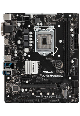 ASRock H310CM-HDV/M.2/REF (1151/H310, 2*DDR4, 1xPCIex16, 4xSATAIII, VGA/DVI-D/HDMI, GLan, mA