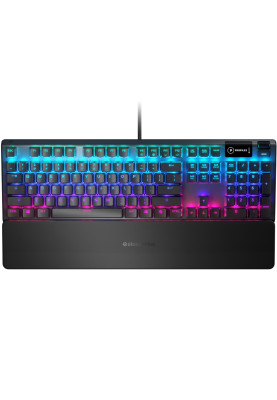 Клавіатура ігрова механічна SteelSeries Apex 5 (Blue Switch) UA OLED Smart Display