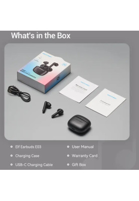 Навушники TWS Vention Elf Earbuds E03 Black