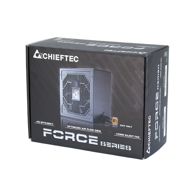 Блок Живлення 450W Chieftec FORCE CPS-450S, 120 mm, >85%, Retail Box