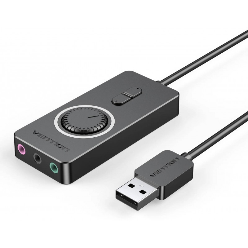 Звукова плата USB Vention Audio USB - 3х3,5 мм jack 0.15m Volume Control
