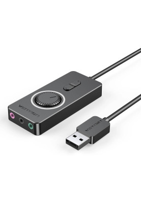 Звукова плата USB Vention Audio USB - 3х3,5 мм jack 0.15m Volume Control