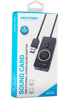 Звукова плата USB Vention Audio USB - 3х3,5 мм jack 0.15m Volume Control