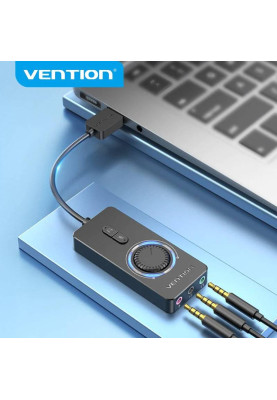 Звукова плата USB Vention Audio USB - 3х3,5 мм jack 0.15m Volume Control