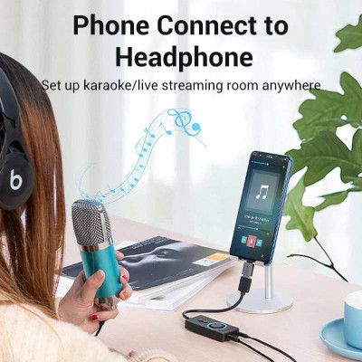 Звукова плата USB Vention Audio USB - 3х3,5 мм jack 0.15m Volume Control