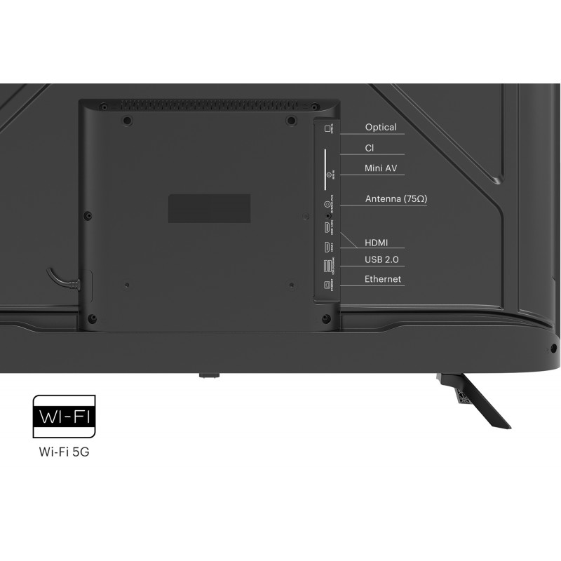 TV 40 Kivi 40F730QB FHD/DLED/T2/Android 11/2 x 10W/HDMI/Wi-Fi/VESA 200x200 M4/ST /Black