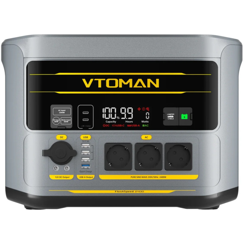 Зарядна станція Vtoman FlashSpeed 2400 (1408 Вт/г) 2400W AC,MPPT,UPS,LiFePo4