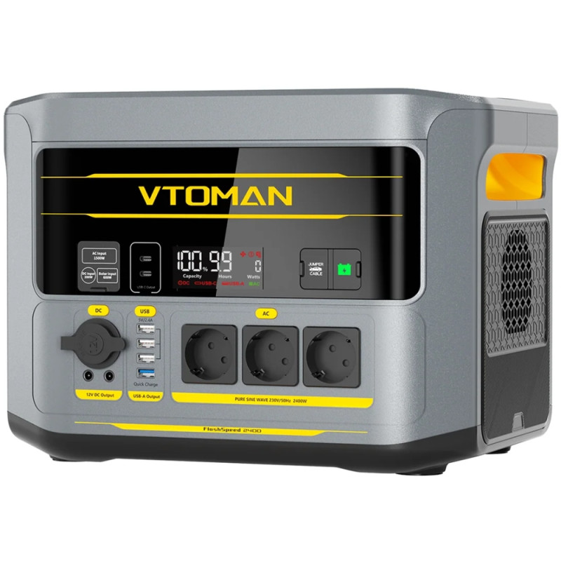 Зарядна станція Vtoman FlashSpeed 2400 (1408 Вт/г) 2400W AC,MPPT,UPS,LiFePo4
