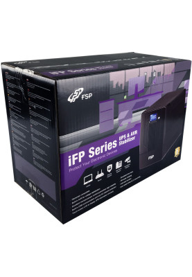 ДБЖ FSP iFP-2000, 2000ВА/1200Вт, LCD, Schuko*4. 230V/50Hz ,w/o RJ45,w/ USB, Black, 12V/9Ah*2, CIS