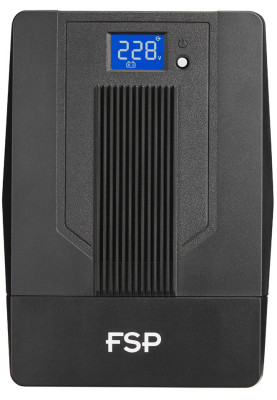 ДБЖ FSP iFP-2000, 2000ВА/1200Вт, LCD, Schuko*4. 230V/50Hz ,w/o RJ45,w/ USB, Black, 12V/9Ah*2, CIS