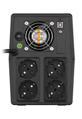 ДБЖ FSP iFP-2000, 2000ВА/1200Вт, LCD, Schuko*4. 230V/50Hz ,w/o RJ45,w/ USB, Black, 12V/9Ah*2, CIS