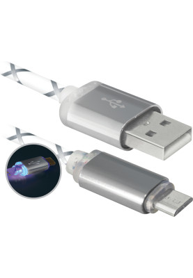 Кабель USB AM-micro BM, 1.0 м, сірий, 08-03LT Defender