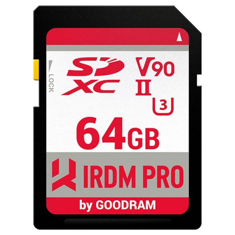 Memory card SD 64Gb GoodRAM IRDM PRO SDXC V90 UHS-II U3 Retail