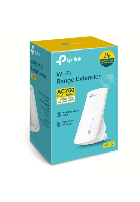 Підсилювач Wi-Fi сигналу TP-Link RE190 802.11b/g/n, 2.4/5 ГГц, AC750, 1хFE LAN