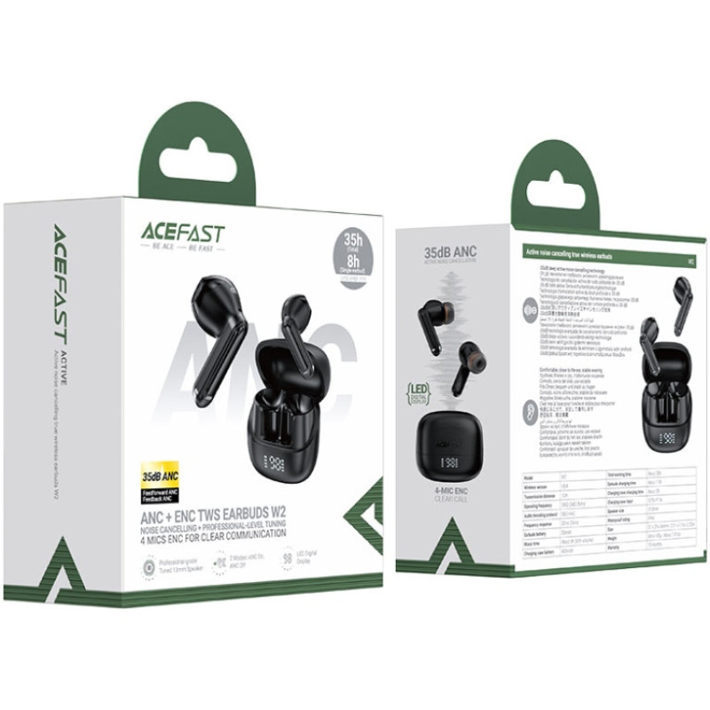 Навушники TWS Acefast W2 ANC black