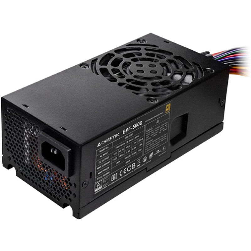 БЖ 500W Chieftec SMART GPF-500G 80 mm fan, 80Plus Gold, TFX, bulk