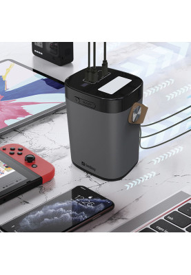 УМБ Sandberg 60000mAh 20W, 3A PD,QC3.0/VOOC, UPS mode, 2хUSB, Type-C OUT, ліхтарик 3W