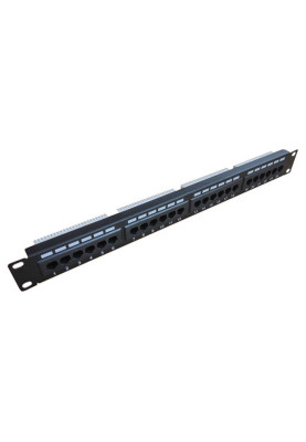 Патч-панель 19", 24xRJ45, UTP, Cat.5e, 1U, Krone&110 dual IDC