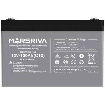 Акумуляторна батарея Marsriva 12V, 100A, AGM Gel battery