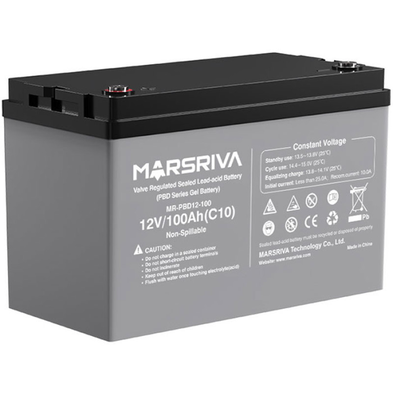 Акумуляторна батарея Marsriva 12V, 100A, AGM Gel battery