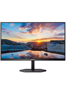 Монітор TFT 23.8" Philips 24E1N3300A, FHD, IPS, 120,9% sRGB, 75Гц, 1 мс, HDMI, USB-C, USB-hub, колонки, чорний