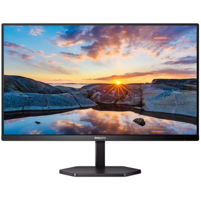 Монітор TFT 23.8" Philips 24E1N3300A, FHD, IPS, 120,9% sRGB, 75Гц, 1 мс, HDMI, USB-C, USB-hub, колонки, чорний