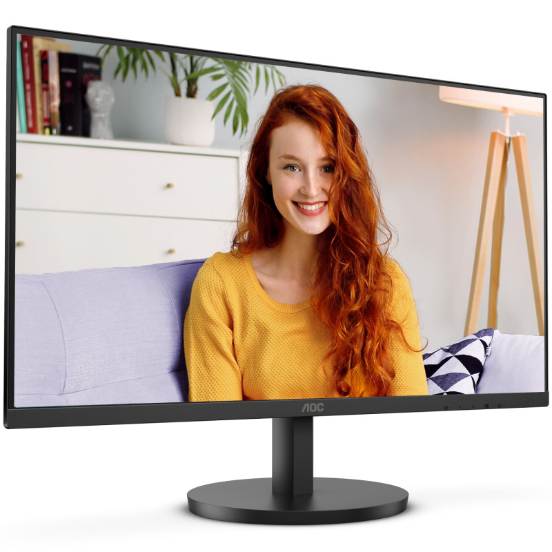 TFT 27" AOC U27B3M, 4K UHD, VA, 2xHDMI, DP, колонки, чорний