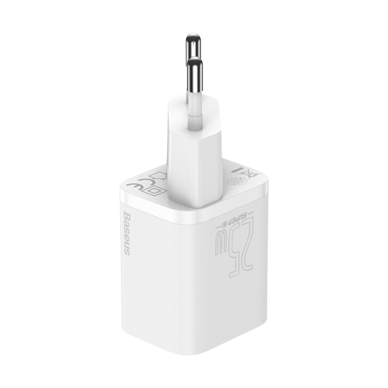 Зарядний пристрій 1xUSB 25W (USB-C) Білий Baseus