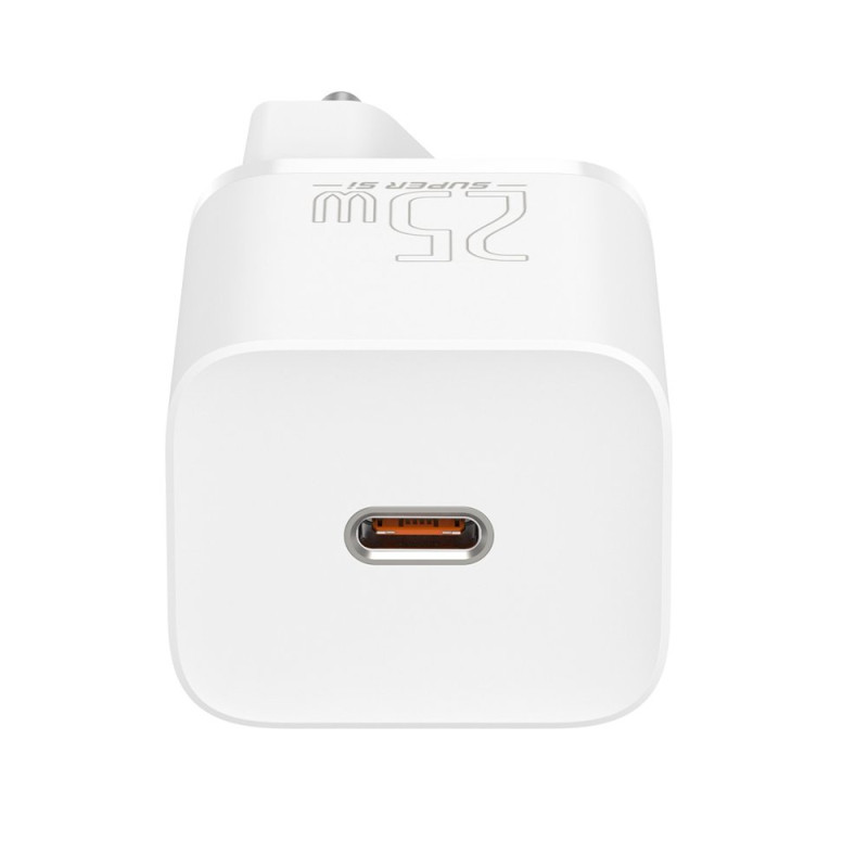 Зарядний пристрій 1xUSB 25W (USB-C) Білий Baseus