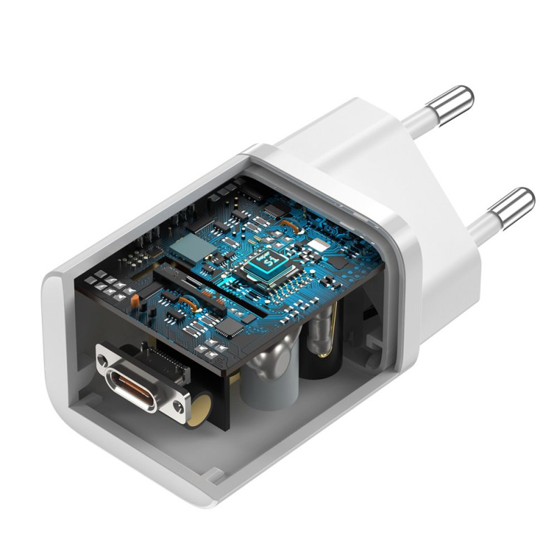 Зарядний пристрій 1xUSB 25W (USB-C) Білий Baseus