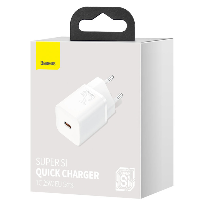 Зарядний пристрій 1xUSB 25W (USB-C) Білий Baseus