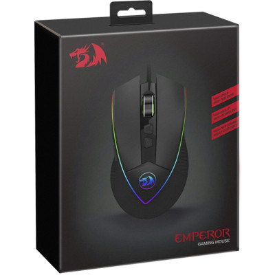 Мишка Redragon Emperor RGB, ігрова, 14400dpi., 8кн., чорна