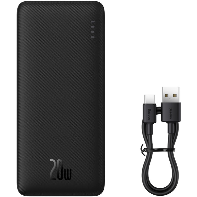 УМБ Baseus 30000mAh Airpow 20W PD,QC 3.0 USB-A, USB-C In/Out, Micro USB Black