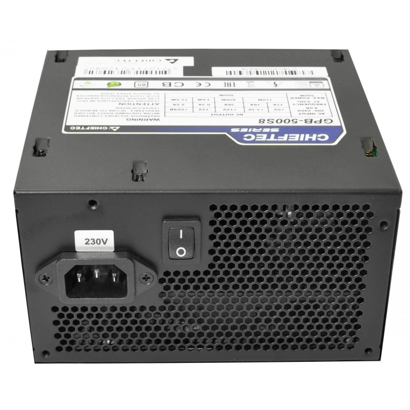 Блок Живлення 500W Chiefteс i-ARENA GPB-500S8, 120 mm, >85%, Bulk