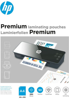 Плівка для ламінування HP Premium Laminating Pouches, A4, 250 Mic, 216x303, 50 pcs