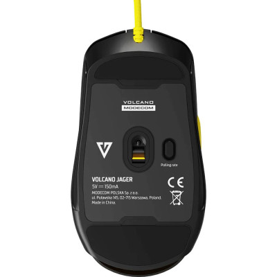 Мишка  Modecom Jager Volcano, ігрова, 12400dpi., 7кн.,RGB, Hot-Swap, custom., чорна
