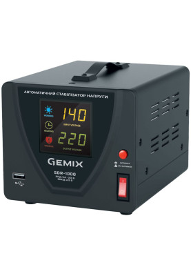 Стабілізатор напруги Gemix SDR-1000, 1000ВА/700 Вт, Ступінчастий