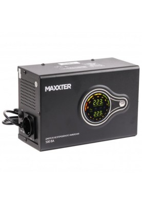 ДБЖ Maxxter MX-HI-PSW500-01, тривалої дії, 500 ВА (300 Вт). без АКБ