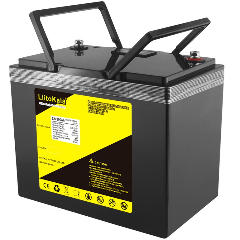 Акумуляторна батарея LiitoKala LiFePO4 12V100Ah, LCD