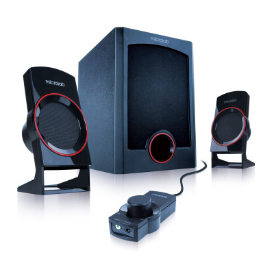 Акустична система 2.1 Microlab M-111, чорна з червоним Акустична система 2.1 Microlab M-111, чорна з червоним