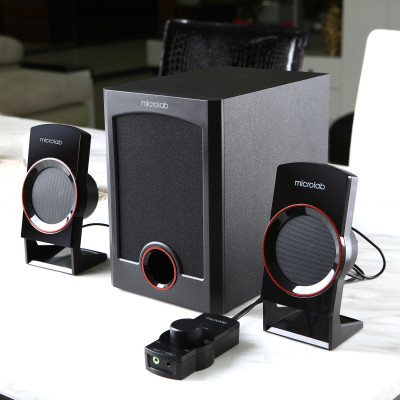 Акустична система 2.1 Microlab M-111, чорна з червоним Акустична система 2.1 Microlab M-111, чорна з червоним