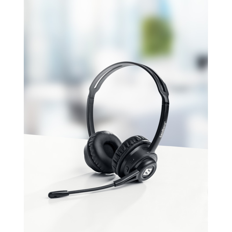 Гарнітура Sandberg Wireless Headset ANC+ENC, Bluetooth, Black