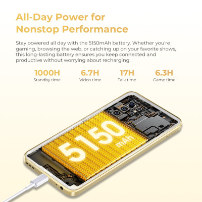 Смартфон Oukitel C1pro 6.52" HD /4GB/256GB/ T606 /5150mAh/ 13+5Мп / Gold