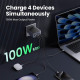 Зарядний пристрій 4xUSB 100W (3xUSB-C+USB-A) Gan Nexode Fast Charger Сірий X553 Ugreen