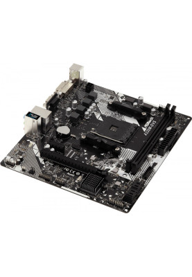 ASRock A320M-DVS R4.0/REF (AM4, A320, 2*DDR4, PCI-Ex16+x1, 4SATAIII, RAID, VGA, Glan, 6ch, mATX)