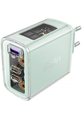 Зарядний пристрій 3xUSB 65W (2xUSB-C+USB-A) Gan A45 Fast Charger Mountain mist Acefast