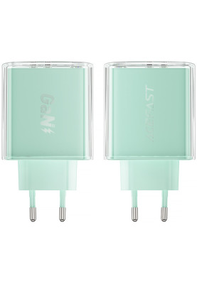 Зарядний пристрій 3xUSB 65W (2xUSB-C+USB-A) Gan A45 Fast Charger Mountain mist Acefast