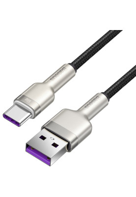Кабель USB3.1 AM-Type-C M, 0.25 м, 6.0A, (66W) Cafule Series Metal Data Cable Чорний, CAKF Baseus