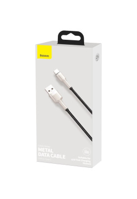 Кабель USB3.1 AM-Type-C M, 0.25 м, 6.0A, (66W) Cafule Series Metal Data Cable Чорний, CAKF Baseus